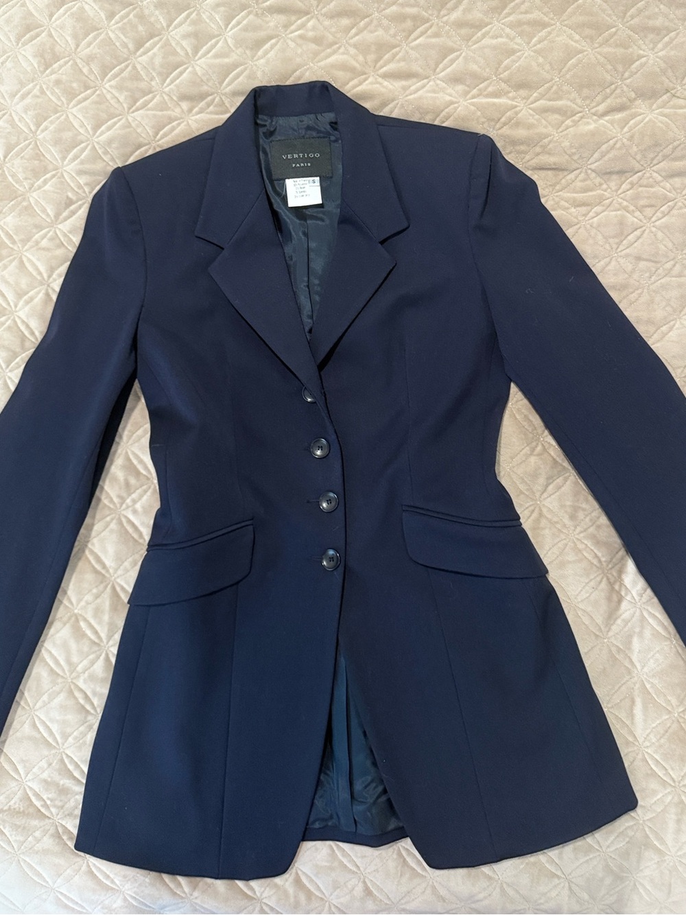 Vertigo Paris Navy Fitted Blazer Jacket - Women's